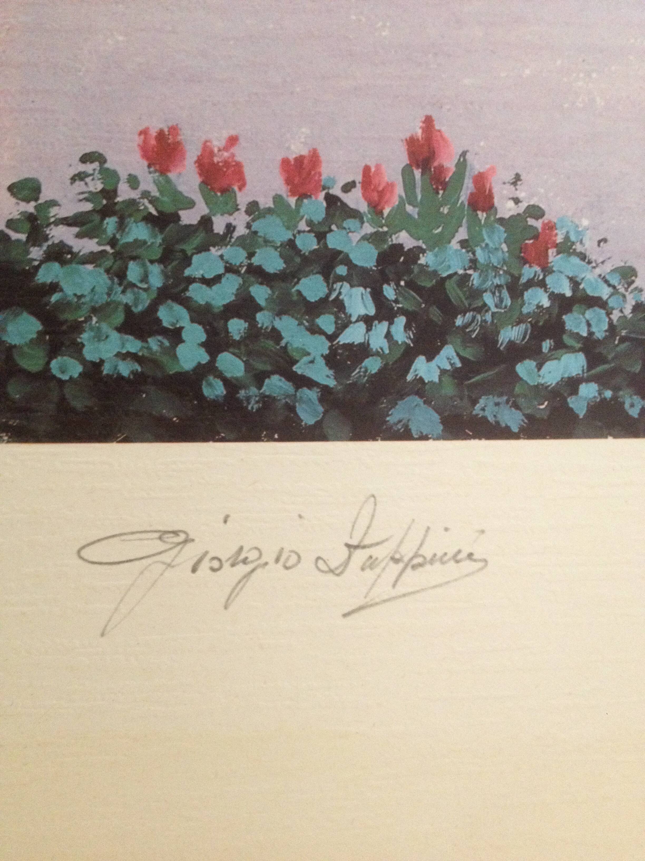 Giorgio Zuppini, Terrace by the Sea with Seagulls, Lithograph, 1970