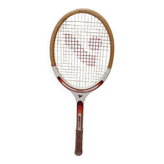 Vintage wooden tennis racket from 1970/80