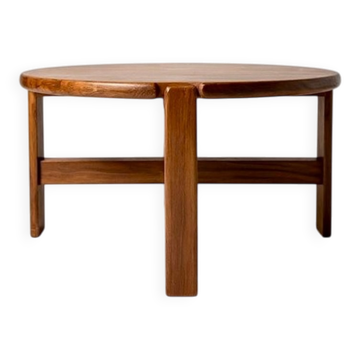 Round coffee table attributed to Niels Bach, 1970s.