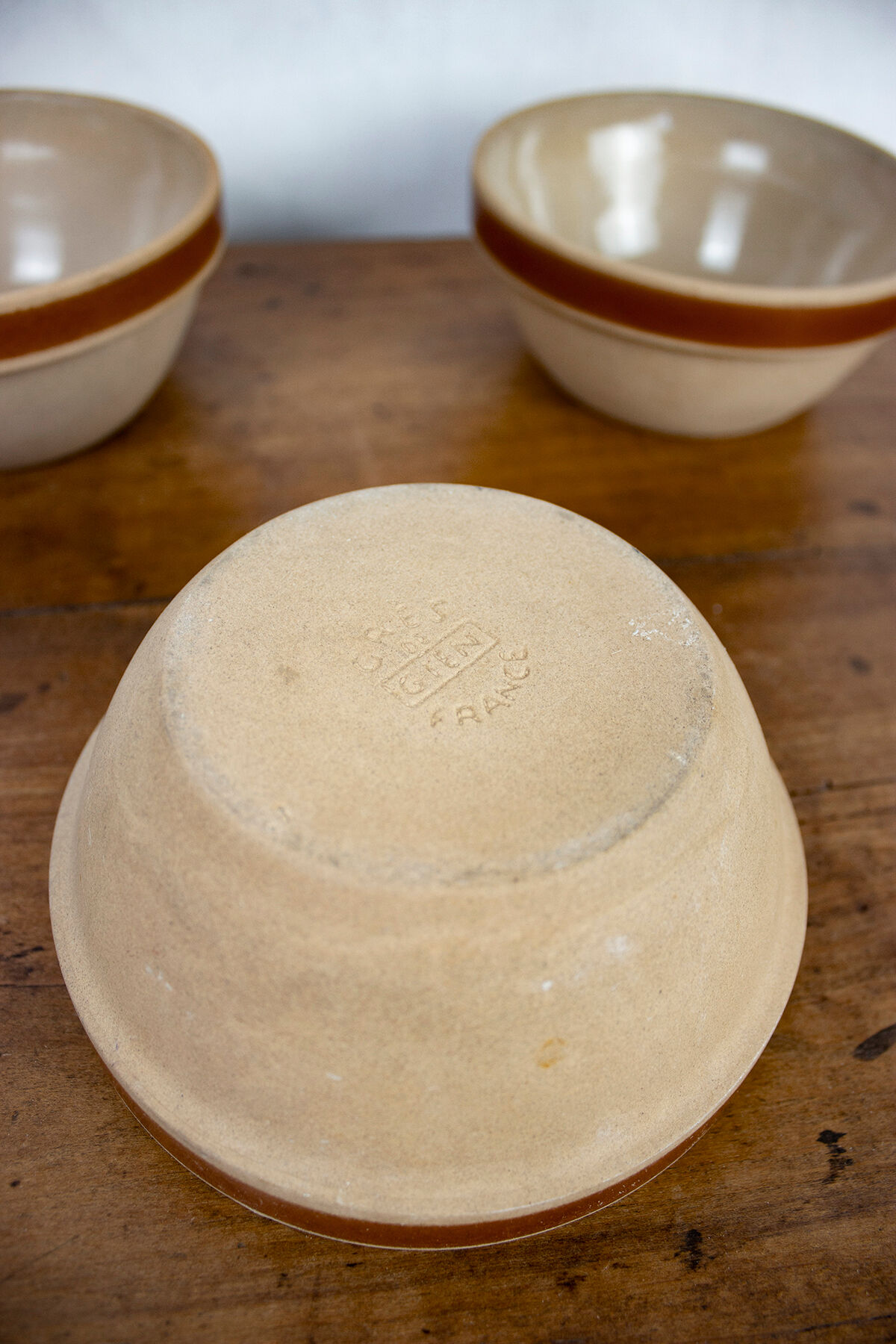 Set of 4 bowls in Gien sandstone - France