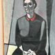 Large Original Swedish Oil on Canvas – "Portrait of Mme S" by Axel Ekelund – Signed – Vintage and Framed – 89 × 67 cm (35" × 26.4")