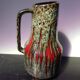 Ancient west germany ceramics multicolor enamel vase - anse vintage