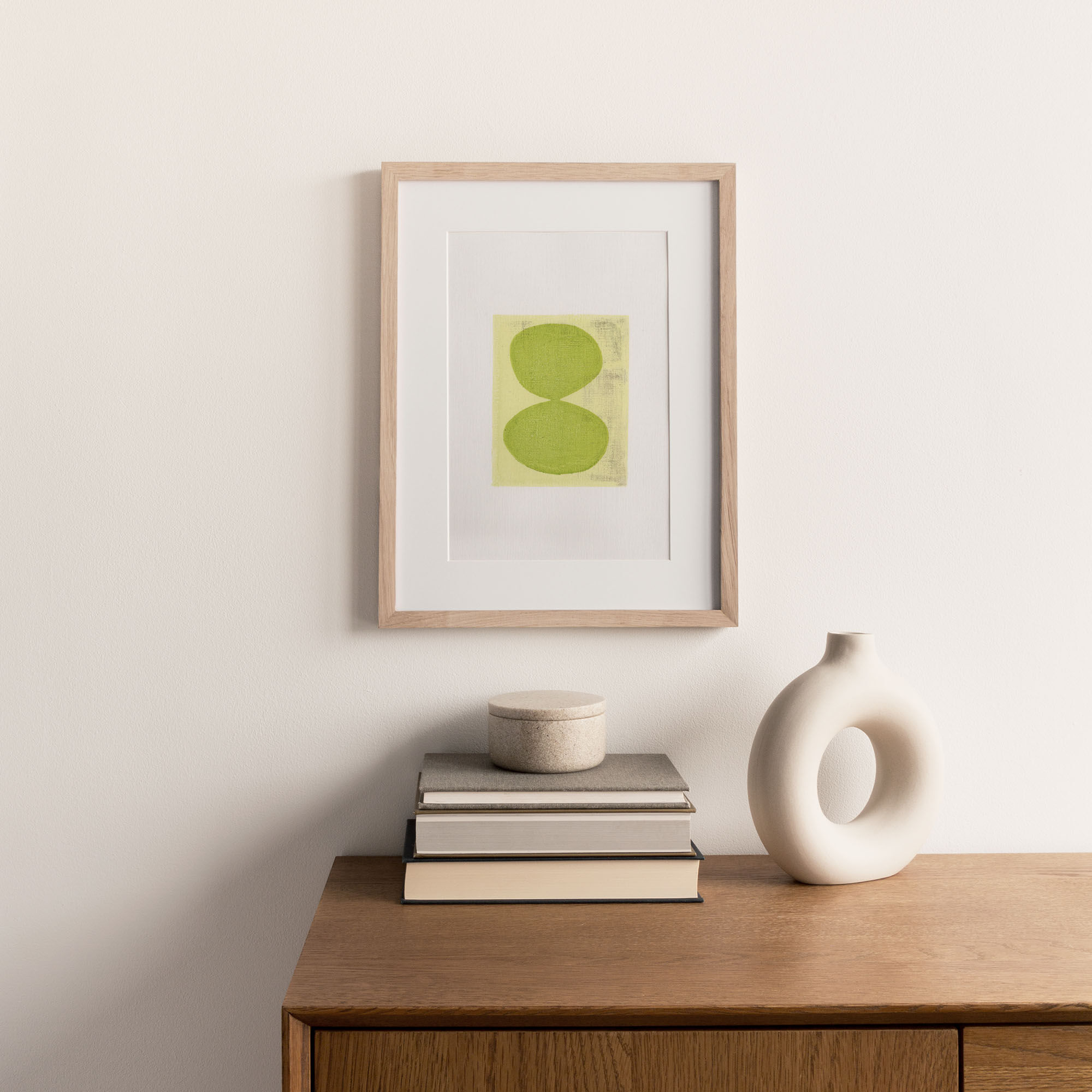 Painting on paper Frameless illustration M100 signed EAWY