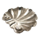 Art Deco ashtray in the shape of a shell in silver-plated metal.