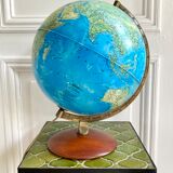 Luminous terrestrial globe world map