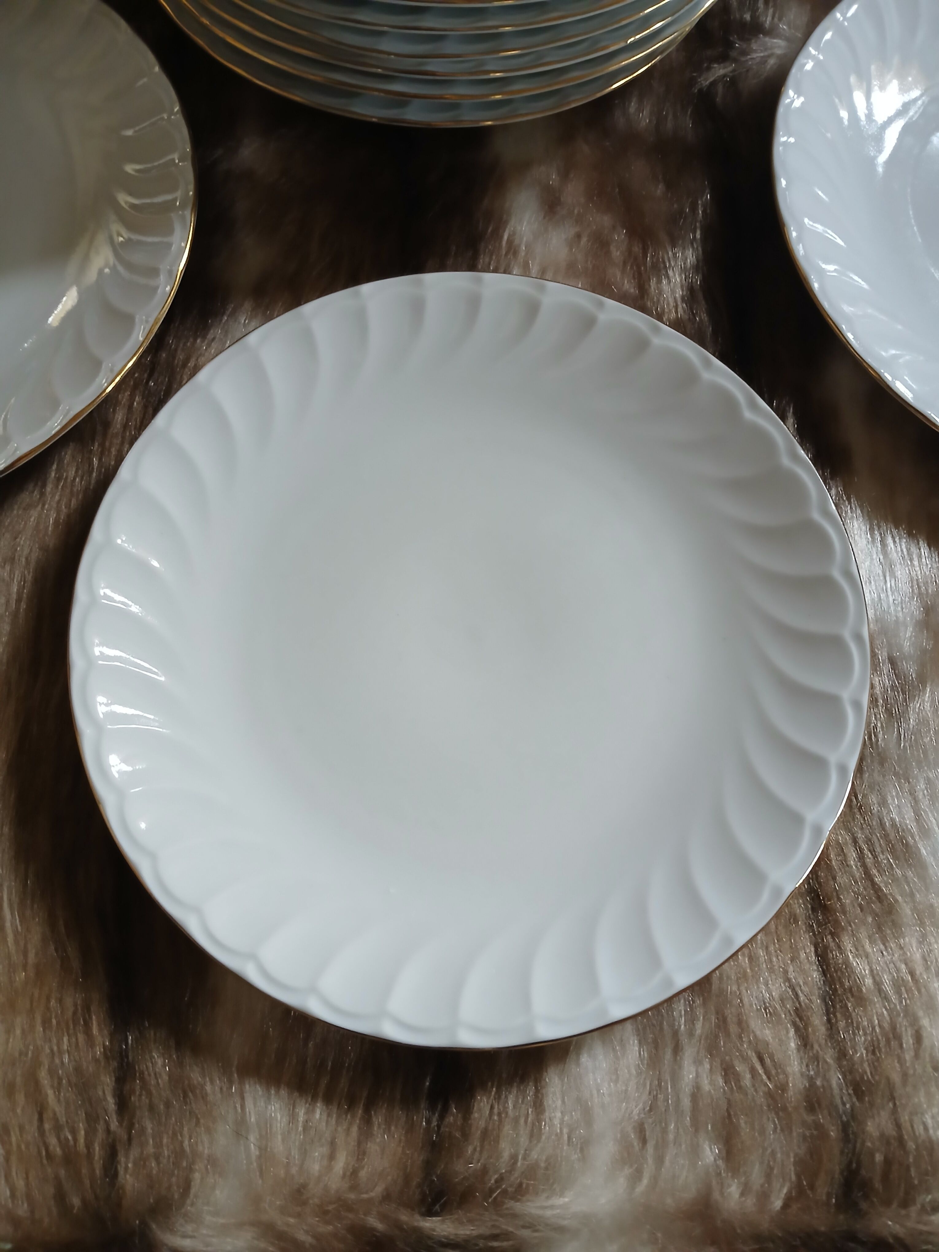 11 antique porcelain dessert plates