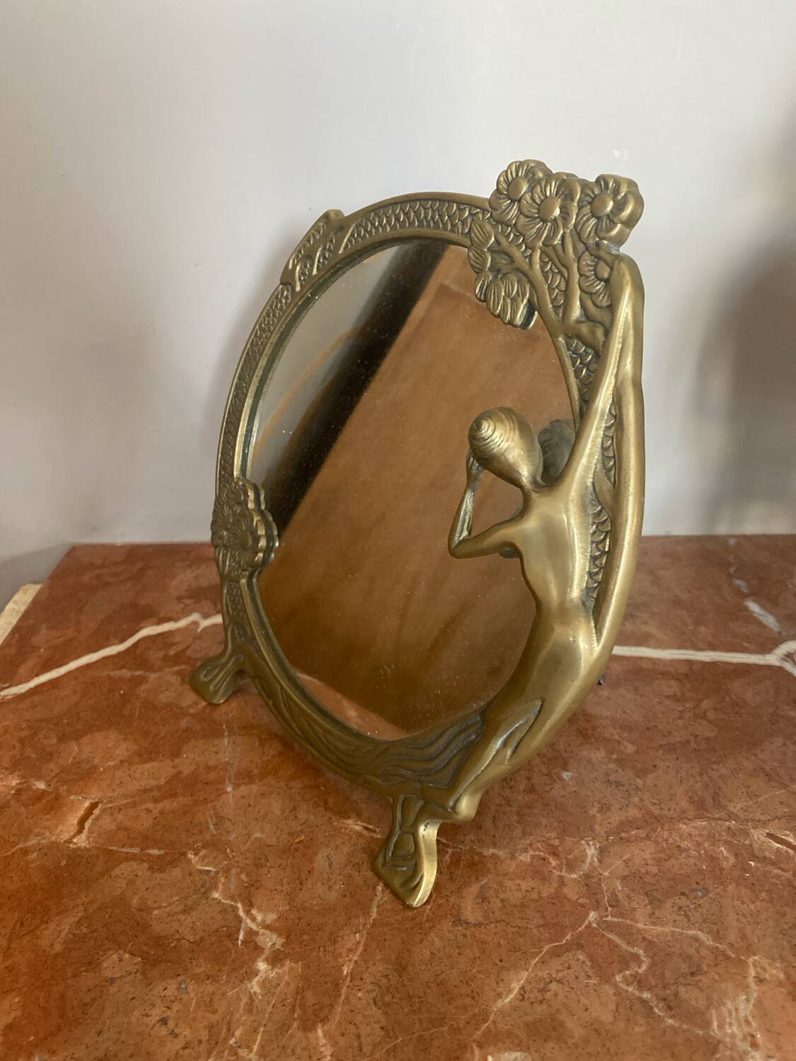 Art Nouveau table or makeup mirror