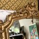 Large golden antique mirror 95x190cm