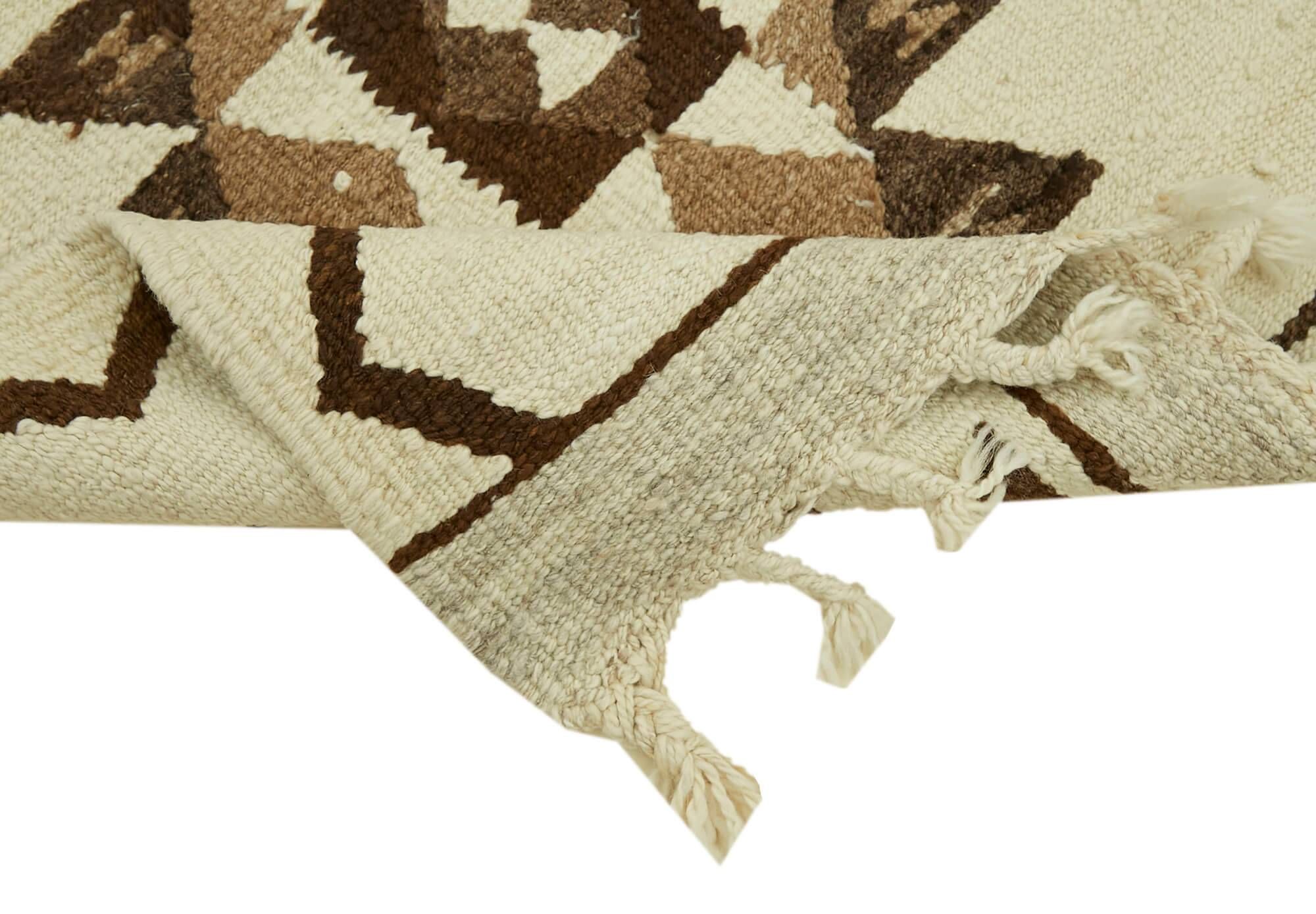 Turkish Handwoven Vintage Herki Kilim 80 cm x 273 cm