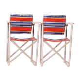 Pair of folding armchairs