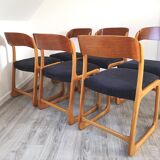Set of 6 Baumann Sleigh chairs