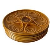 6 assiettes à coquillages