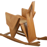 Sculptural rocking chair origami bird