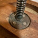 Antique Napoleon III adjustable piano stool and canvas