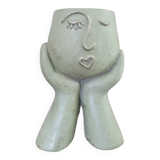 Large anthropomorphic vase made of thick fibreglass, 1980s-1990s.