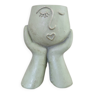 Large anthropomorphic vase made of thick fibreglass, 1980s-1990s.