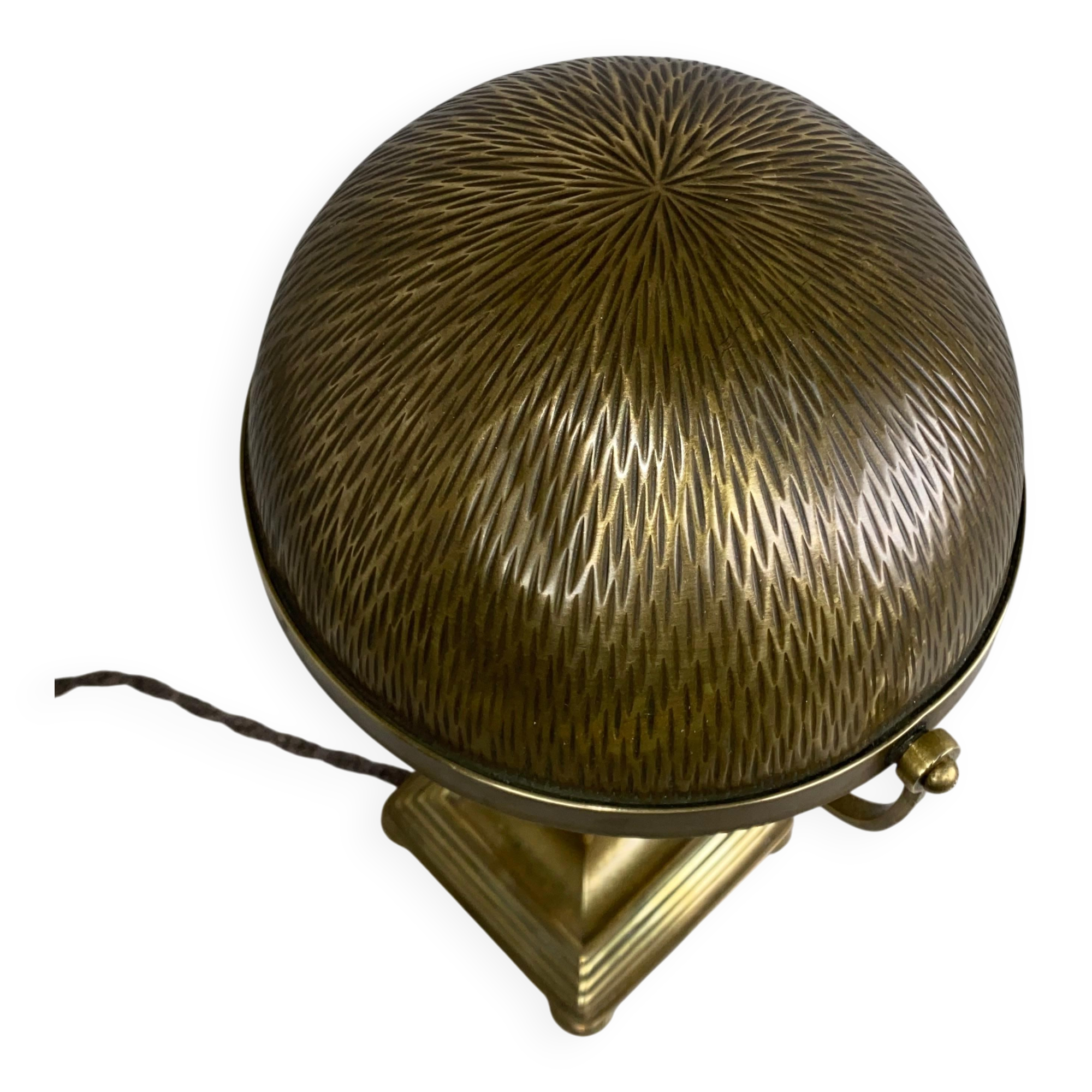 Lampe de table en laiton dans le style de la sécession viennoise