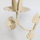 Chandelier italien en fonte peinte en blanc, motif floral, années 70