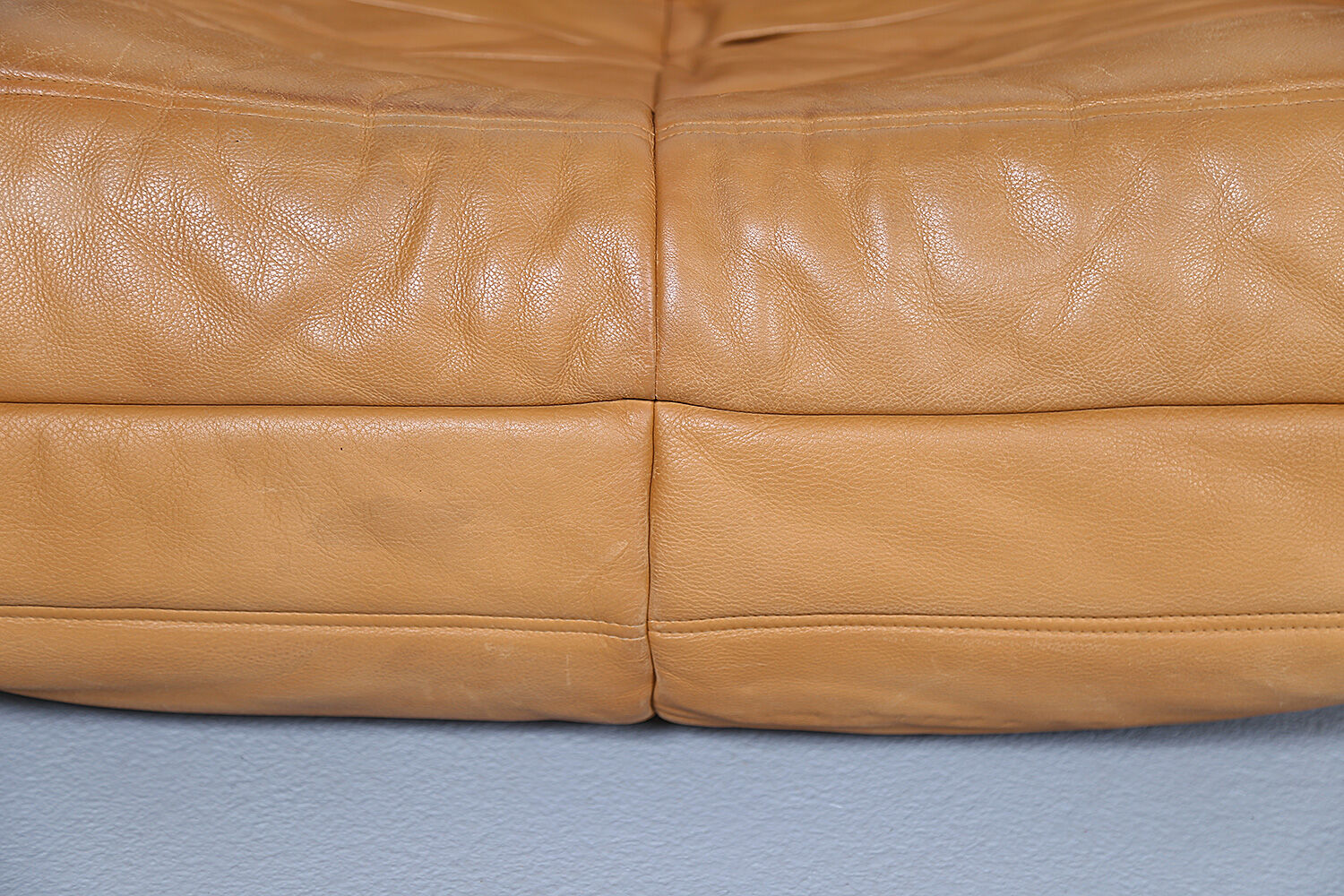 Cognac leather Ligne Roset Togo set from 2010 designed by Michel Ducaroy