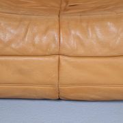 Cognac leather Ligne Roset Togo set from 2010 designed by Michel Ducaroy