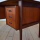 Mid-Century Danish Executive Teak Floating Desk, 1960s.