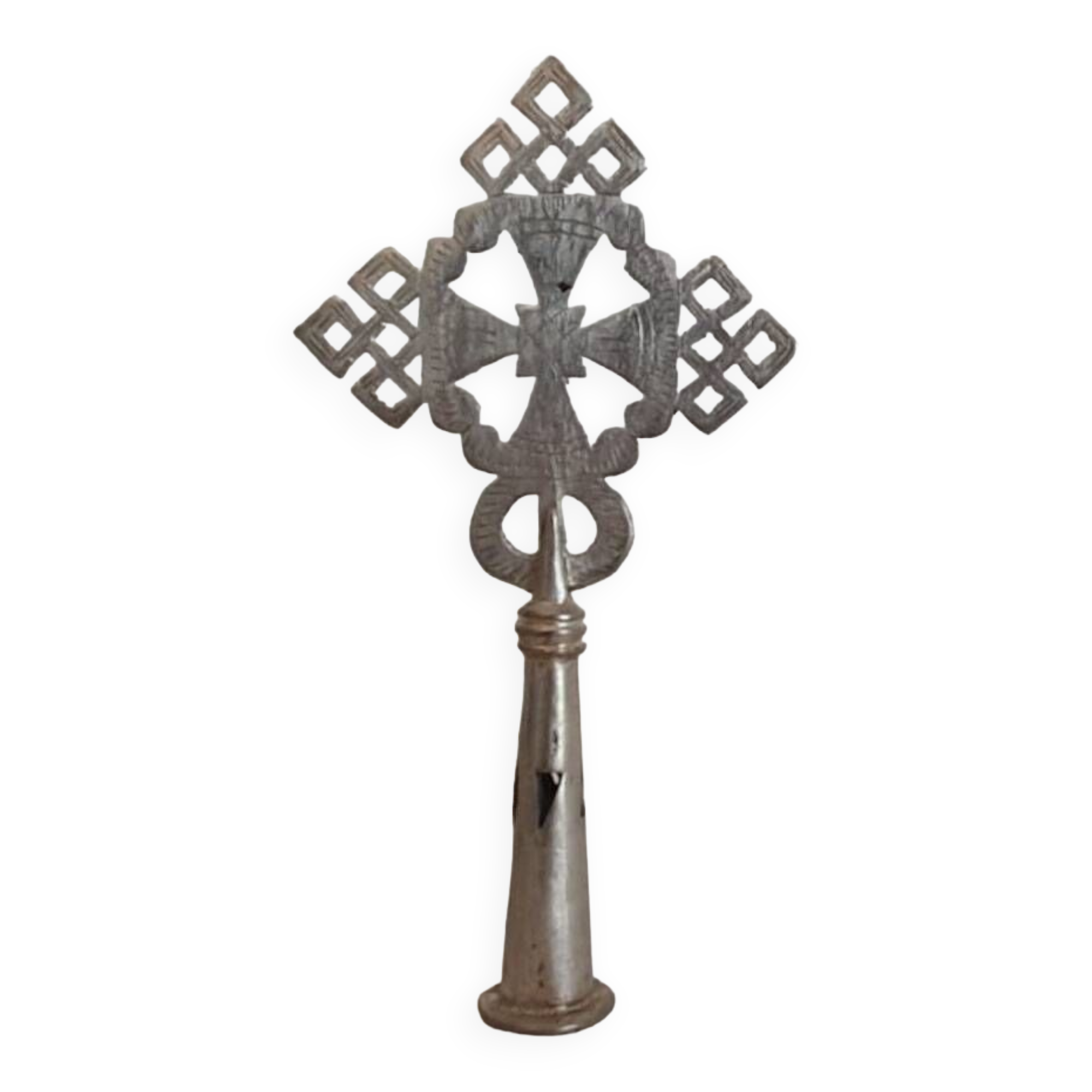 Small Ethiopian Coptic processional cross