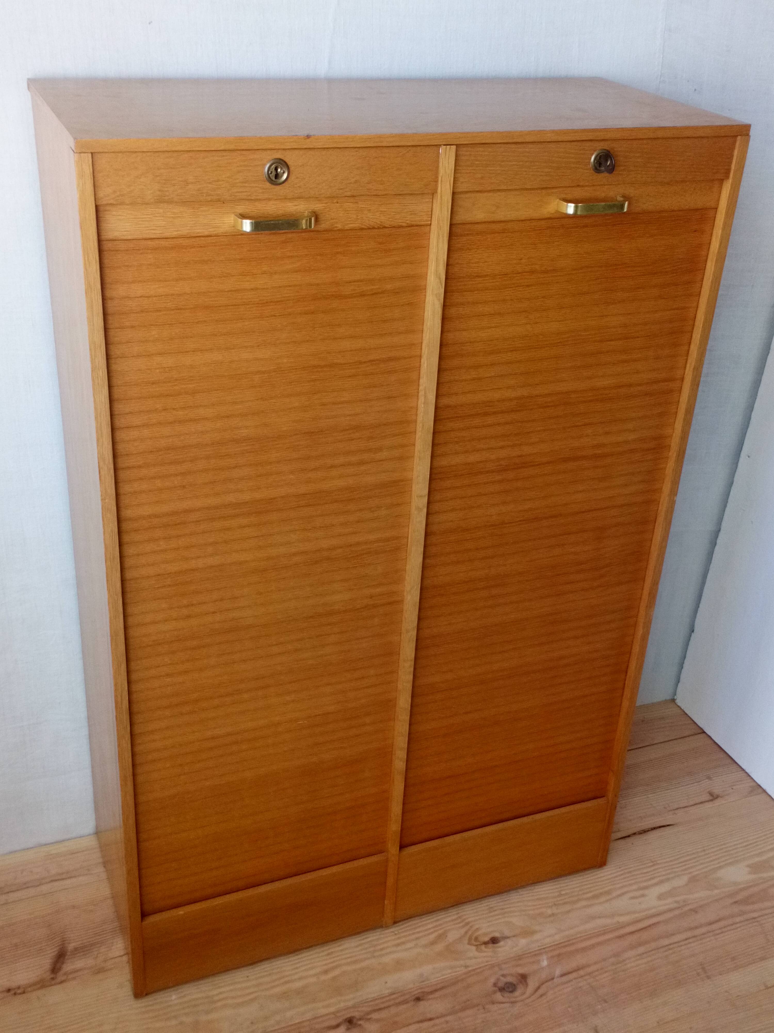 Meuble classeur à rideau années 50/60