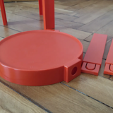 Paire de table de chevet oranges