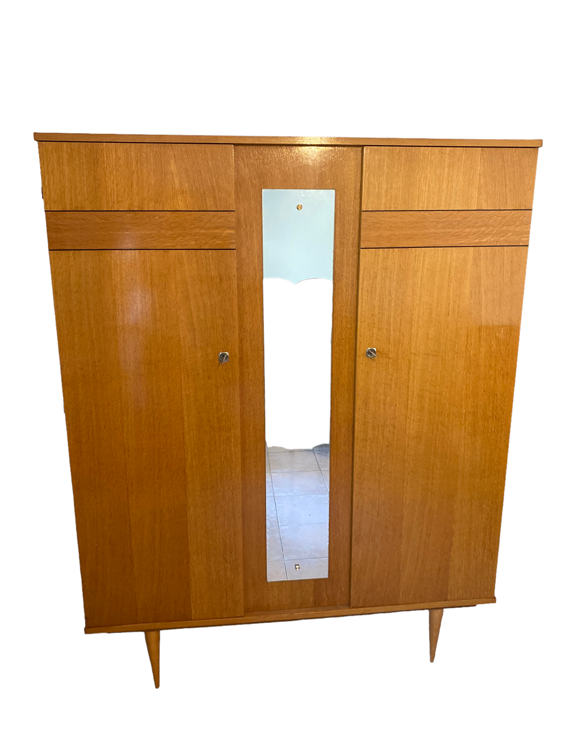 Vintage wardrobe double doors 60s