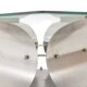 Brushed steel and glass coffee table, François Monnet, for Kappa, 1970.