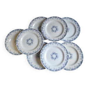 assiettes plates en terre - 1900