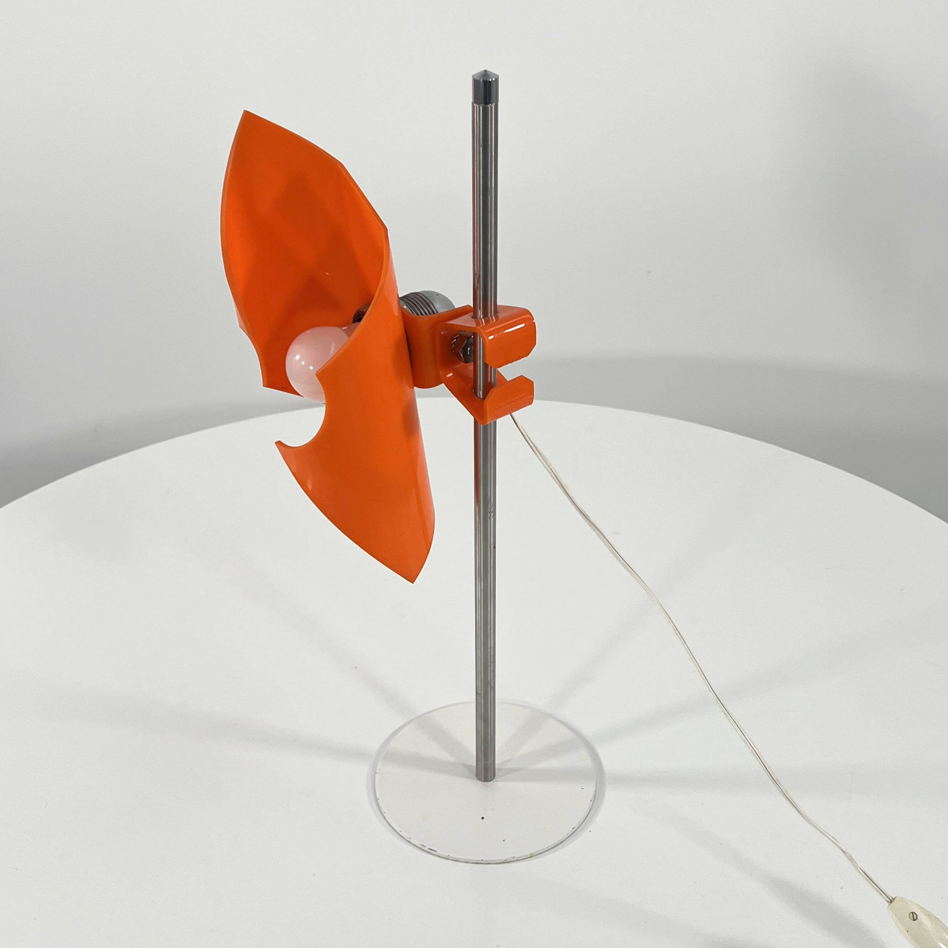 Adjustable Orange Space Age Lamp, 1970