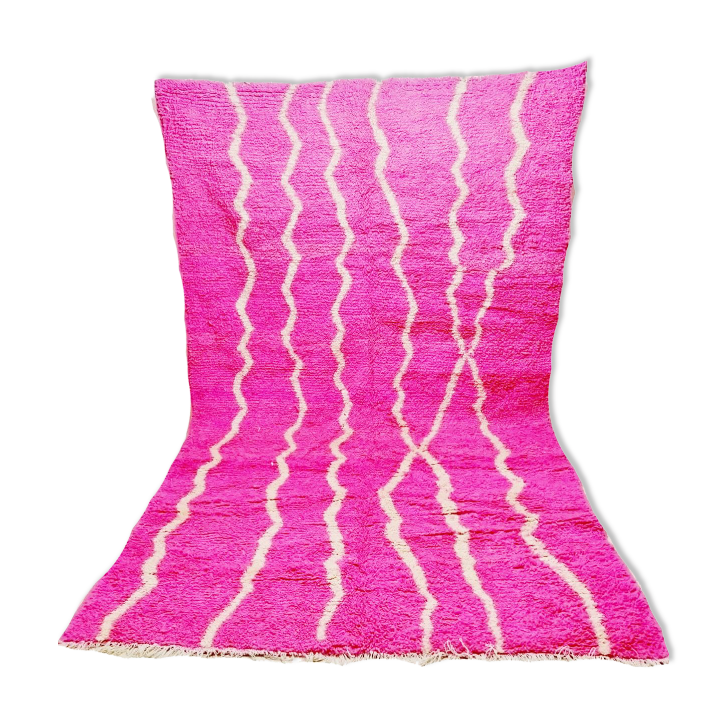 Pink berber azilal carpet 300 x 190 cm