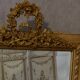 Large antique mirror in wood and gilded stucco, 19th century