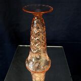 Vase cornet de couleur saumon années 1930 1940