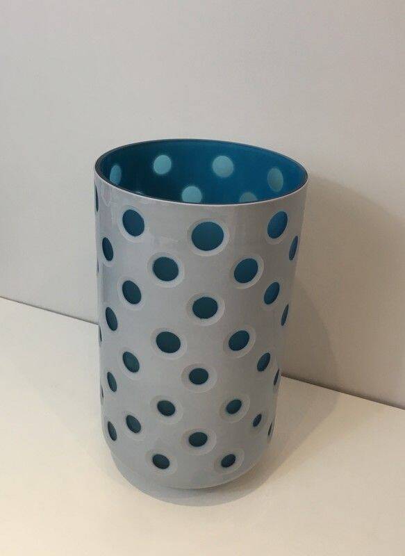 Vase design en verre overlay