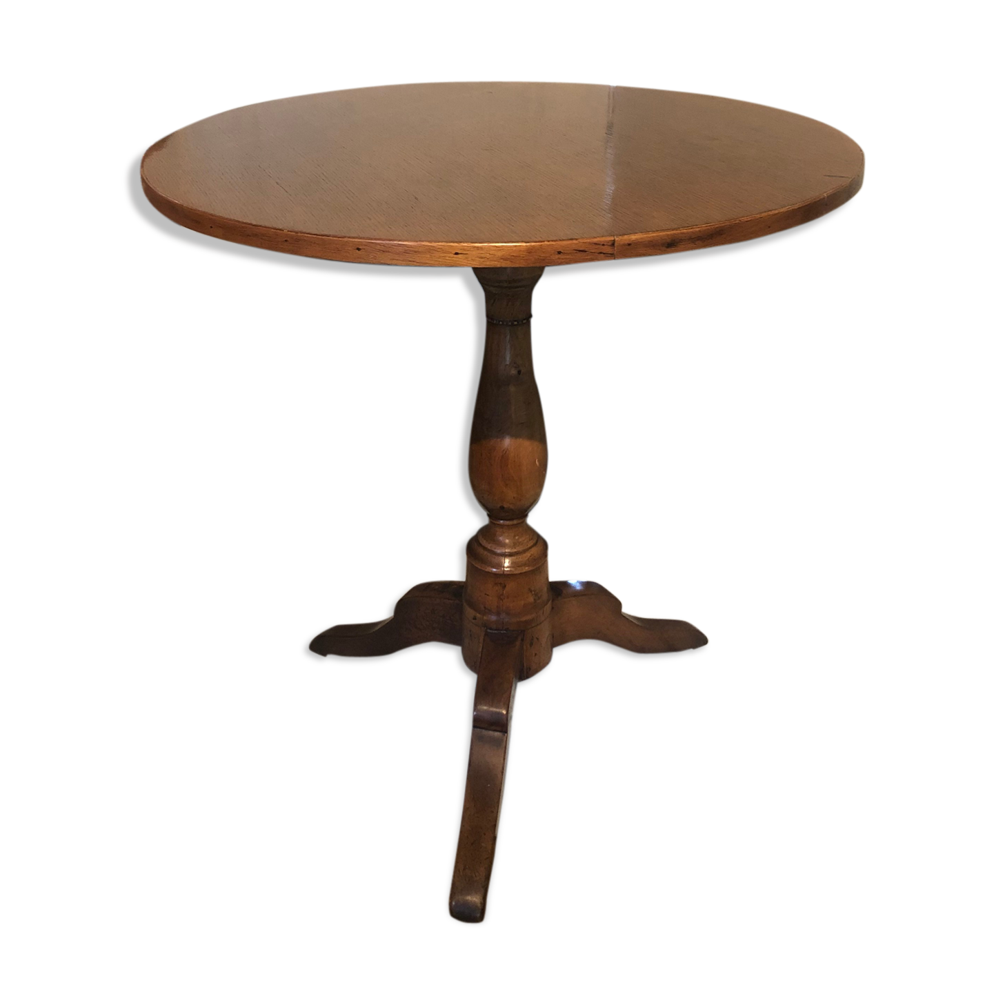 Swivel side table in fruit wood