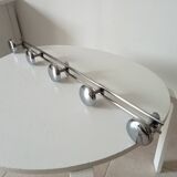 Vintage chrome wall-mounted coat rack from the 1970s