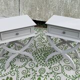 Pair of X-shaped bedside tables