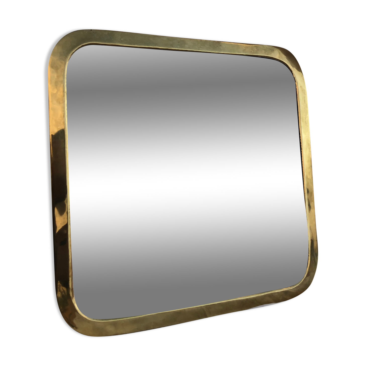 Vintage brass mirror