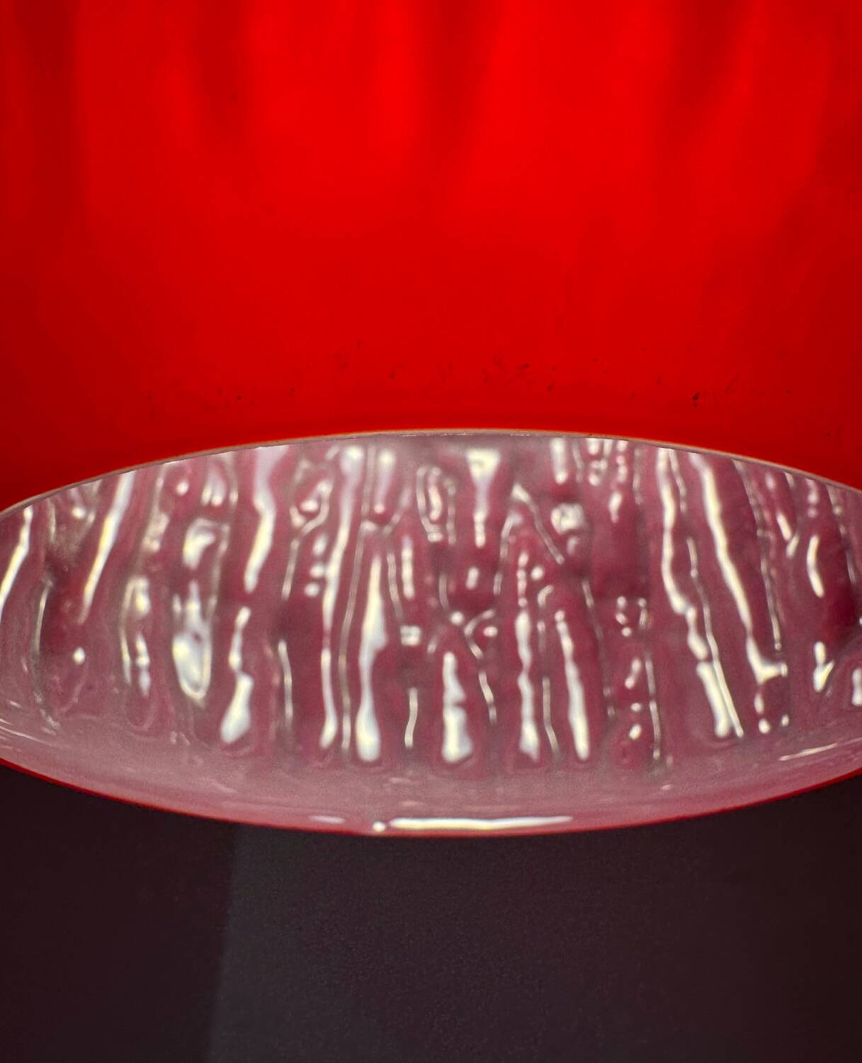 Brutalist glass paste chandelier from the 70s