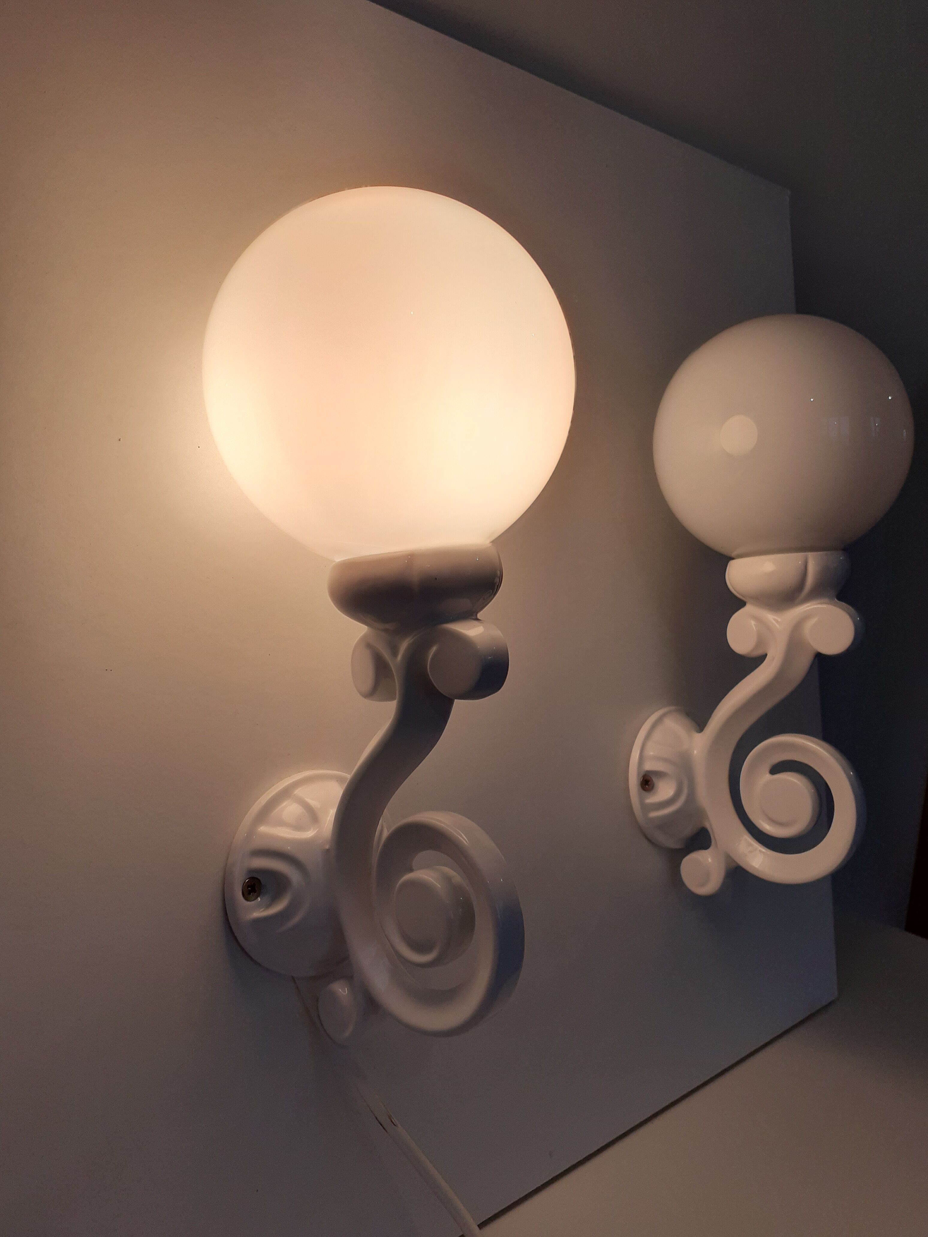 Pair of cast iron sconces