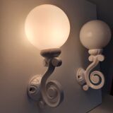 Pair of cast iron sconces