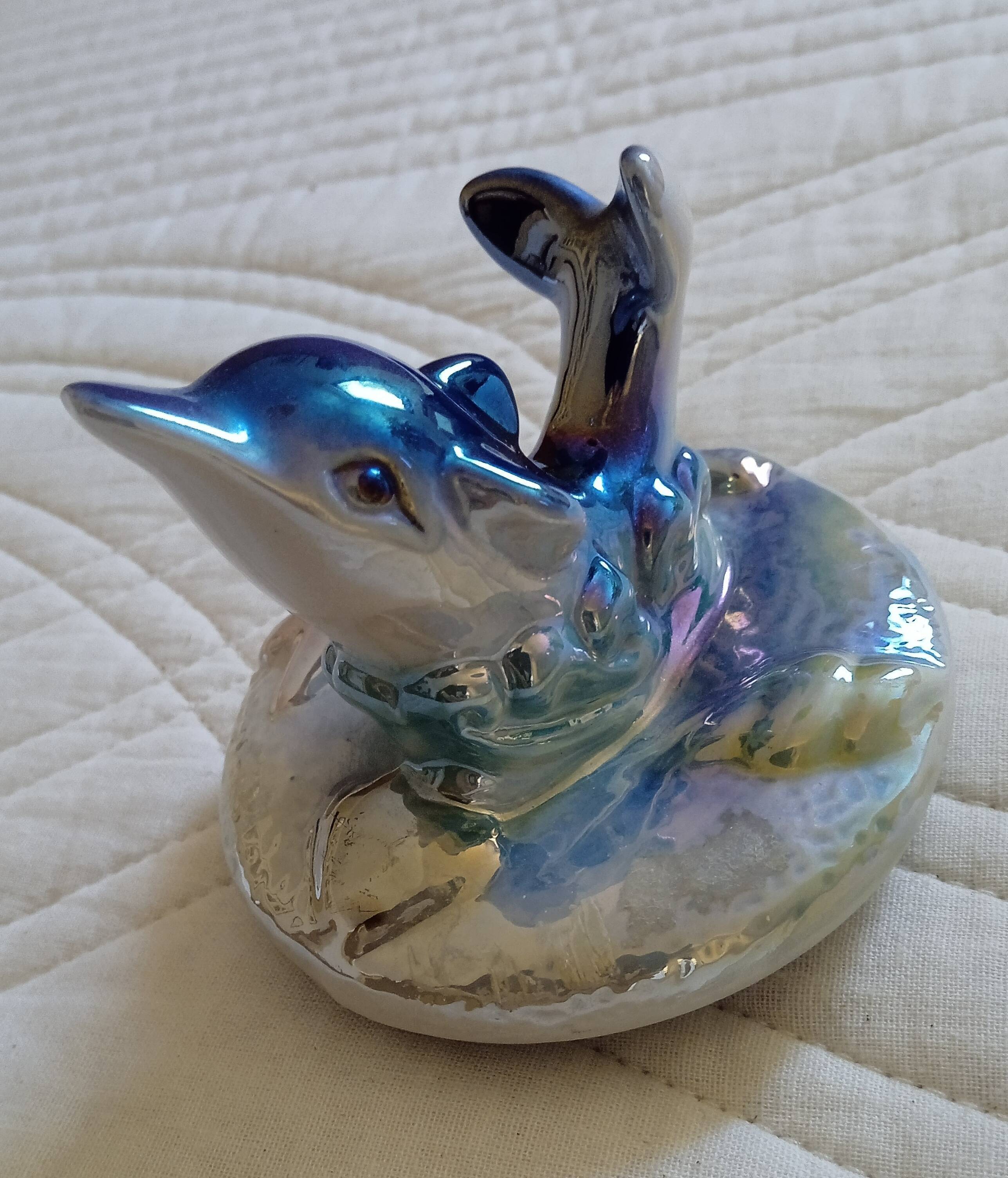 Bathroom porcelain dolphin pearl pot