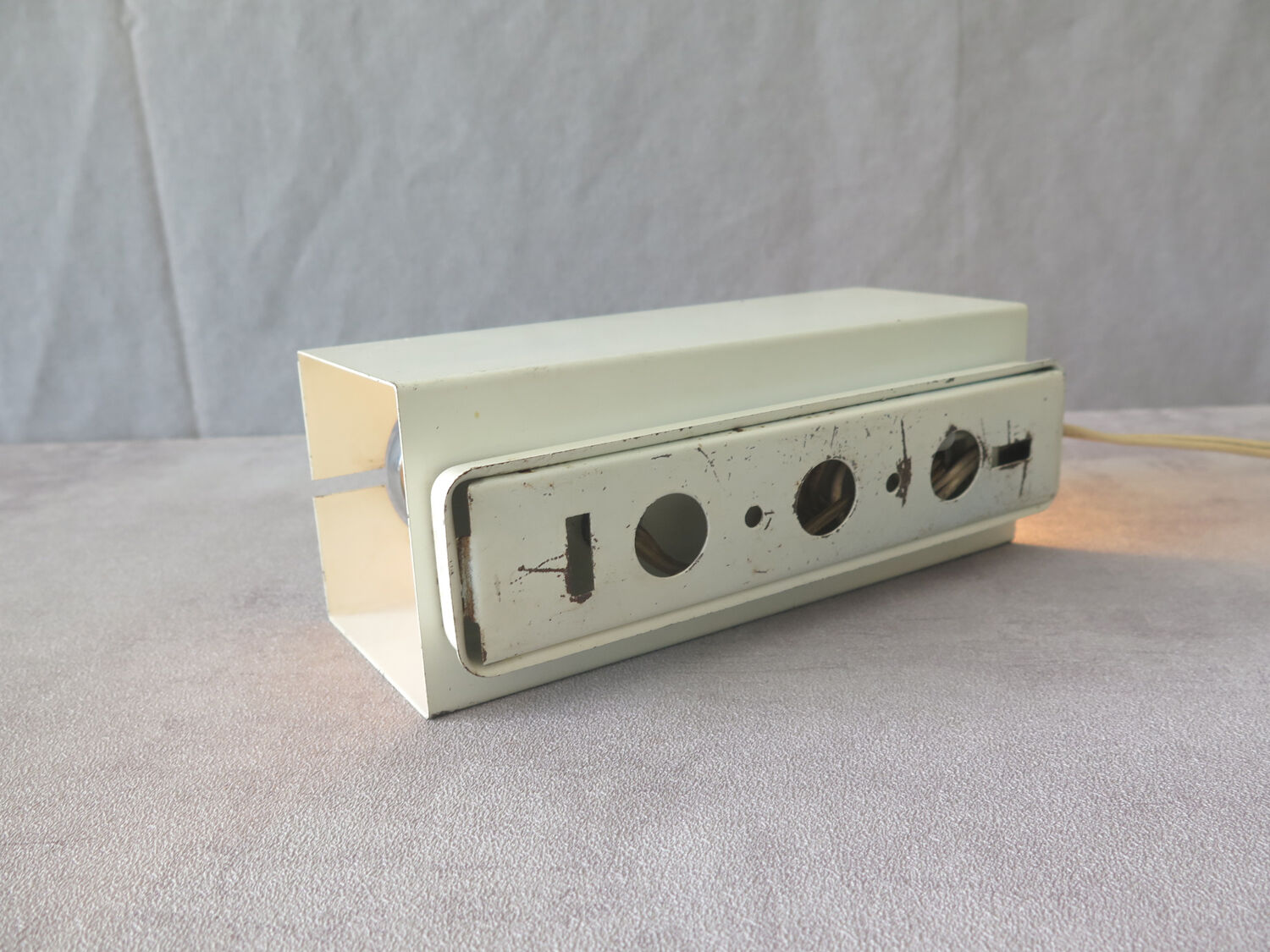 White metal wall lamp, 1970s