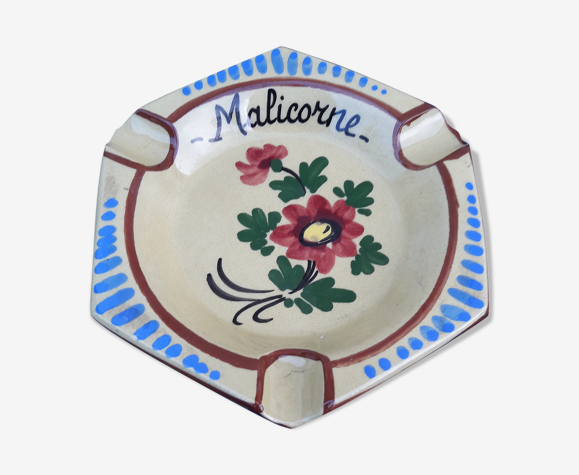 Cendrier en faïence de Malicorne diam 11,5 cm
