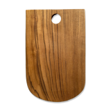 Rounded rectangular monoxyl teak cutting or presentation board L:34