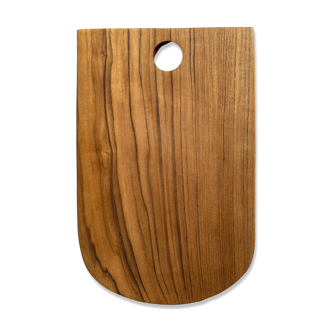 Rounded rectangular monoxyl teak cutting or presentation board L:34