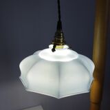 Hanging lamp in blue opaline