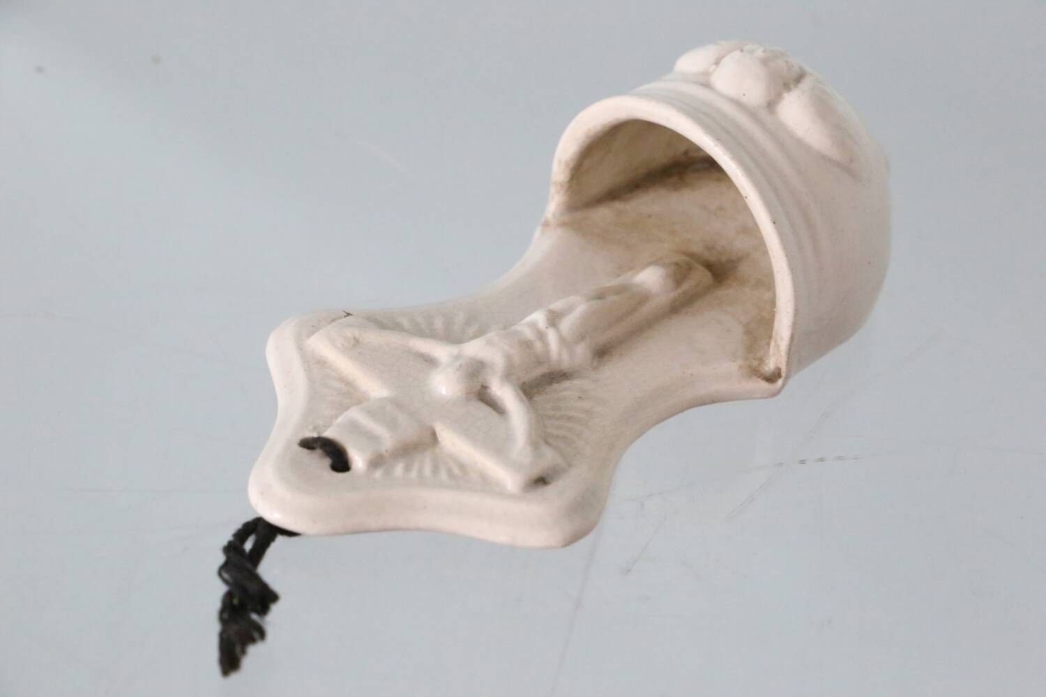 19th century earthenware stoup, Mouzin Frères, Onnaing